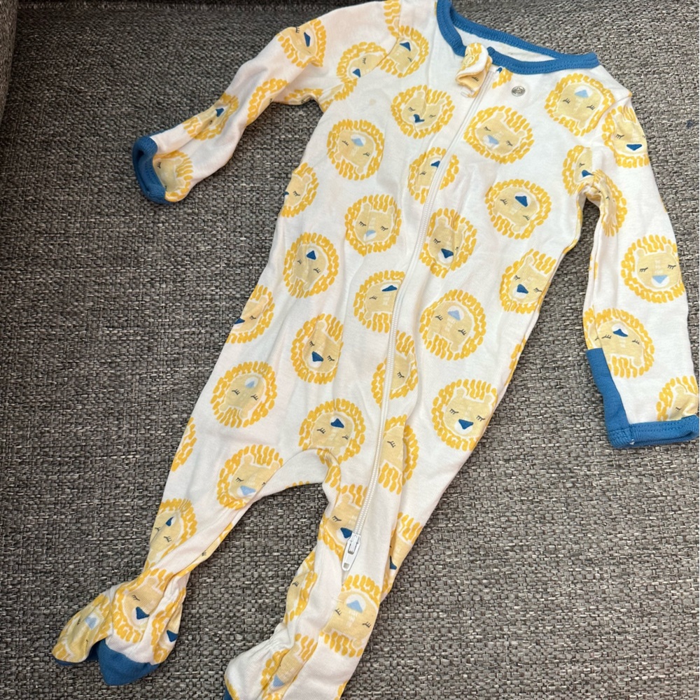 cloud island sleepy lion footed baby sleeper